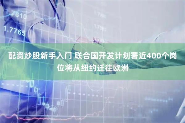 配资炒股新手入门 联合国开发计划署近400个岗位将从纽约迁往欧洲